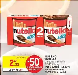 Intermarché Contact Nutella - nut & go offre