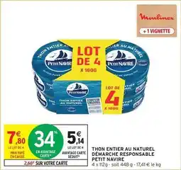 Intermarché Contact Petit navire - thon entier au naturel demarche responsable offre