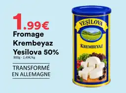 Hmarket Yesilova fromage krembeyaz 50% offre