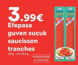 Hmarket Güven sucuk saucisson tranches offre