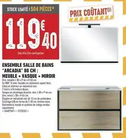Brico Cash Dim - ensemble salle de bains arcadia offre