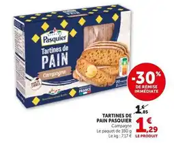 Bi1 Pasquier - tartines de pain offre