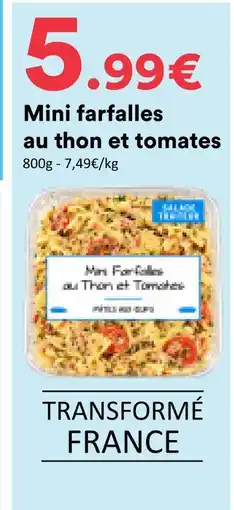 Hmarket Mini farfalles au thon et tomates offre