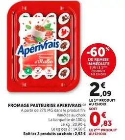 Bi1 Apérivrais - fromage pasteurise offre