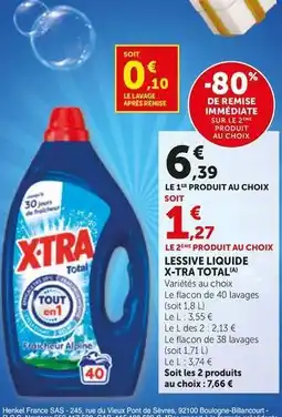 Bi1 X-tra - lessive liquide total offre