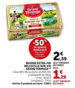 Bi1 Grand fermage - beurre extra-fin belleville-sur-vie au choix offre