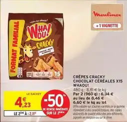 Intermarché Contact Moulinex - crêpes cracky chocolat céréales x15 offre