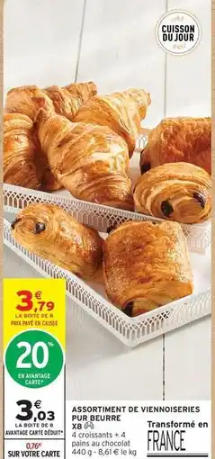 Intermarché Contact Assortiment de viennoiseries pub beurre offre