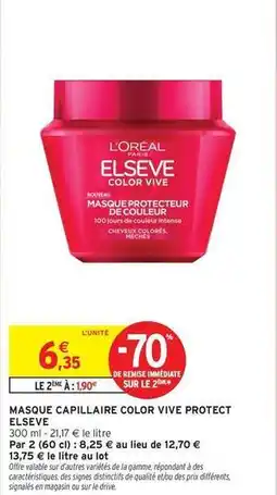 Intermarché Contact Elsève - masque capillaire color vive protect offre