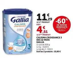 Bi1 Gallia - calisma croissance 3 des 12 mois offre