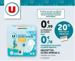 Bi1 U - serviettes ltra-minces offre