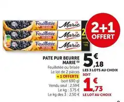 Bi1 Marie - pate pur beurre offre