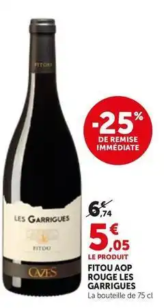 Bi1 Fitou aop rouge les garrigues offre