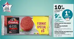 Bi1 Charal - steak hache pur boeuf 15% mg offre