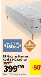 Conforama Matelas maman cool 2 140x190 cm offre