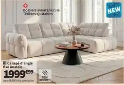Conforama Canapé d'angle fixe anatole offre