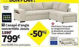 Conforama Canapé d'angle convertible jozzis offre