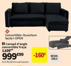 Conforama Facile - canapé d'angle convertible freya offre