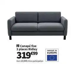 Conforama Canapé fixe 3 places ridley offre