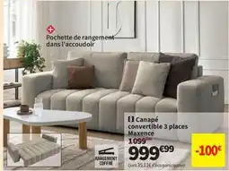 Conforama Canapé convertible 3 places maxence offre