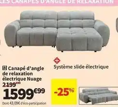 Conforama Canapé d'angle de relaxation électrique offre