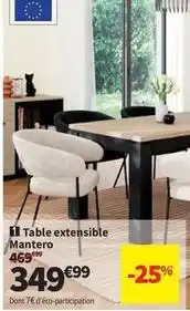 Conforama Table extensible mantero offre