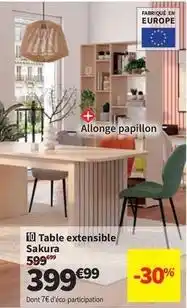 Conforama Papillon - table extensible offre