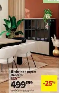 Conforama Vitrine 4 portes mantero offre