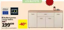 Conforama Buffet 4 portes 1 tiroir valere offre
