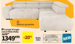 Conforama Canapé d'angle convertible moby offre