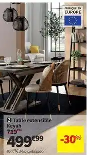 Conforama Table extensible keyah offre
