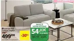 Conforama Total - canapé fixe 2 places saphir offre