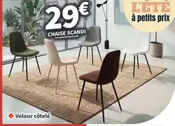 Conforama Velour côtelé offre