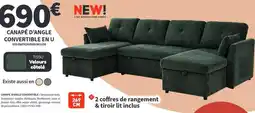 Conforama U - camapé d'angle convertible en offre