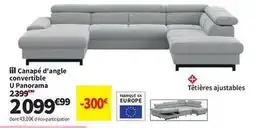 Conforama U - canapé d'angle convertible panorama offre