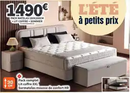 Conforama Complet - pack matelas 180x200cm +licoffre + 50mmier offre