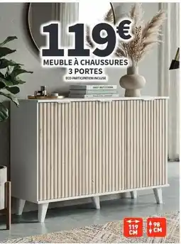 Conforama Meuble à chaussures 3 portes offre