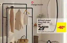 Conforama Pouf léopol h40 x 40 cm offre