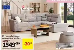Conforama Canape d'angle convertible primo offre