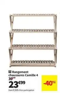 Conforama Rangement chaussures camille 4 offre