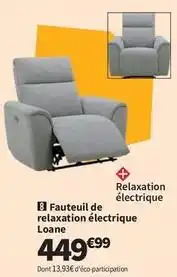 Conforama Fauteuil de relaxation électrique loane offre