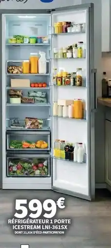 Conforama Icestream - réfrigérateur 1 porte icstream líni-i36lx offre