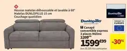 Conforama Dunlopillo - canapé convertible express 3 places méline offre