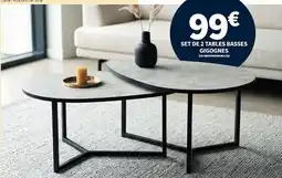 Conforama Set de 2 tables basses gignones offre