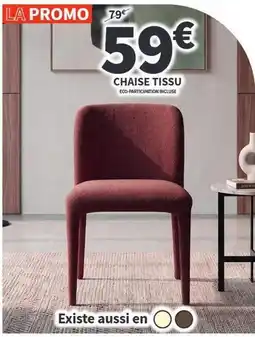 Conforama Promo - chaise tissu offre