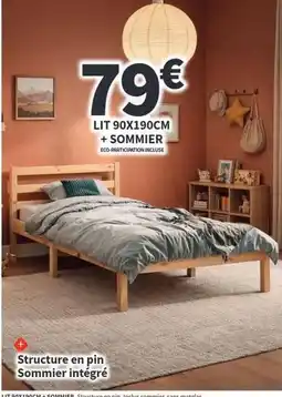 Conforama Lit 90x190cm + sommier offre