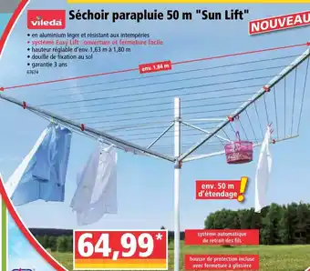 Séchoir parapluie 50m sun lift