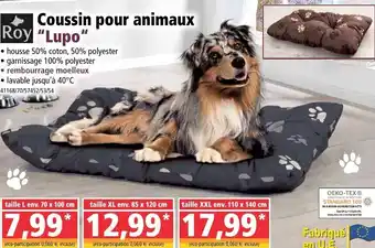 Norma Coussin pour animaux lupo offre