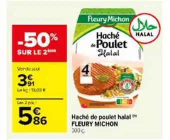 Carrefour Market Haché De Poulet Halal Fleury Michon offre