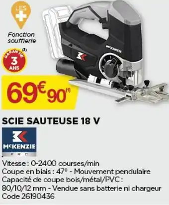Scie sauteuse 18 V